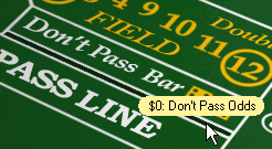 Don't Pass Odds